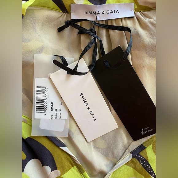 EMMA & GAIA GREEN short Viscose dress SZ US 8 - Picture 5 of 5